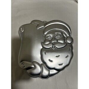 Wilton 1982 Santa's Naughty, Nice  List Cake Pan Vintage Aluminum Mold Christmas